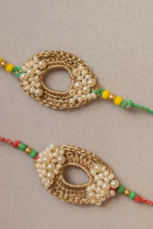 Samoolam Moon and shine Crochet Rakhi (Set of 2)