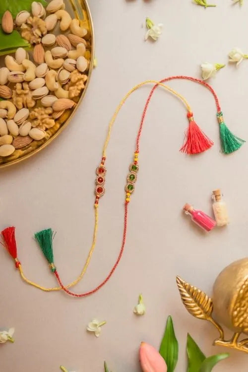Samoolam Jewelled Chain Crochet Rakhi (Set of 2)