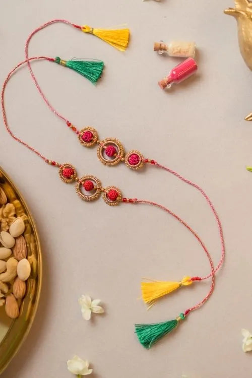 Samoolam Sacred Loop Crochet Rakhi (Set of 2)