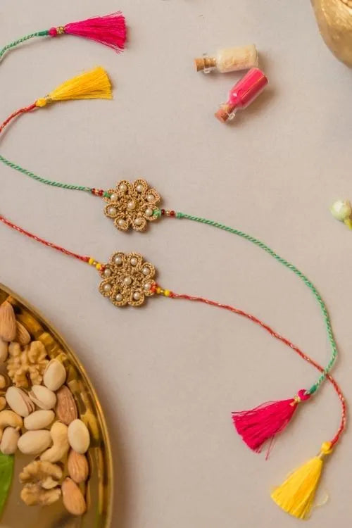 Samoolam Sunbeam Crochet Rakhi (Set Of 2)