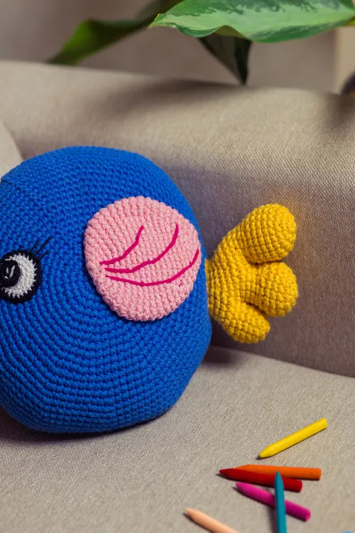 Samoolam Blue Bird cushion