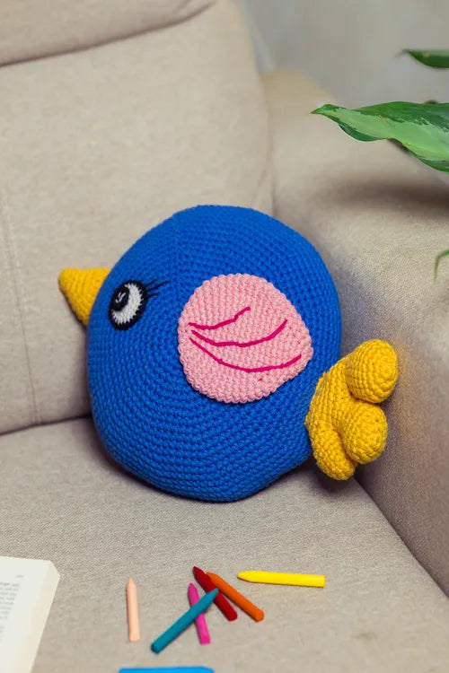 Samoolam Blue Bird cushion