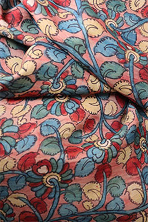 Creative Bee Natural Dye Hand-Painted Kalamkari Silk Fabric X 0.50 mtr