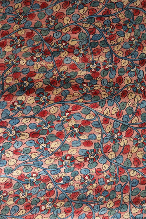 Creative Bee Natural Dye Hand-Painted Kalamkari Silk Fabric X 0.50 mtr