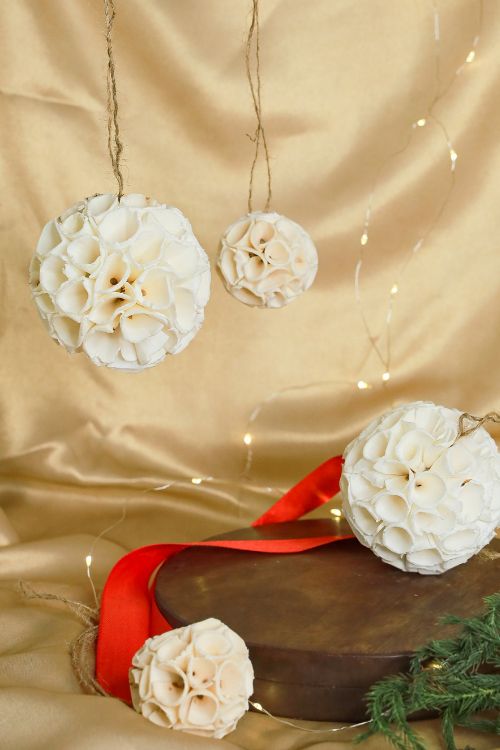 TICH  Shola Craft Xmas Decorations - Set Of 4