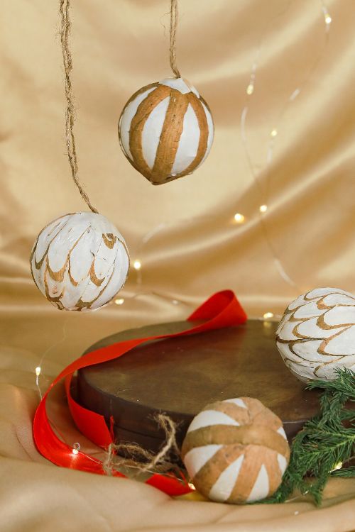 TICH  Shola Craft Xmas Decorations - Set Of 4