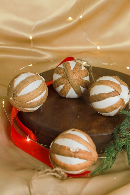 TICH  Shola Craft Xmas Decorations - Set Of 4