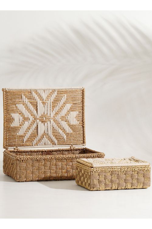 Sirohi Upcycled Plastic & Jute Trousseau Gifting Combo (Set Of 2) | Mae