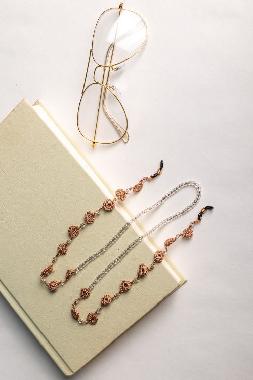 Samoolam Handmade Crochet Tikki Spec Chain-Brown