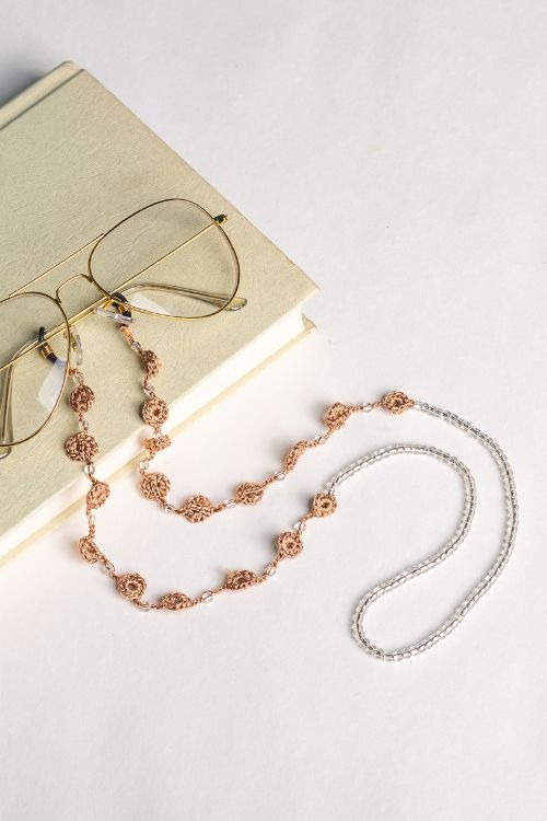 Samoolam Handmade Crochet Tikki Spec Chain-Brown