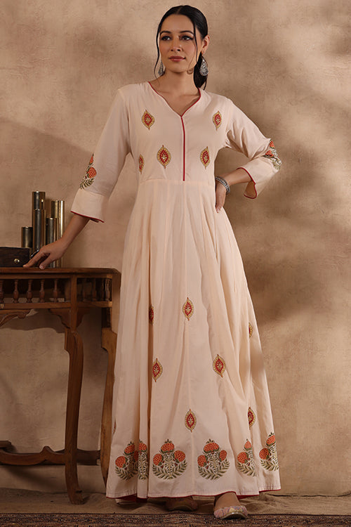 Shuddhi Peach And Orange Long Dress