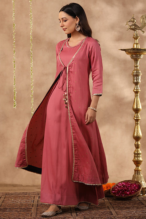 Shuddhi Mauve Double Dress