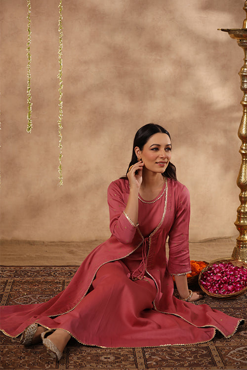 Shuddhi Mauve Double Dress