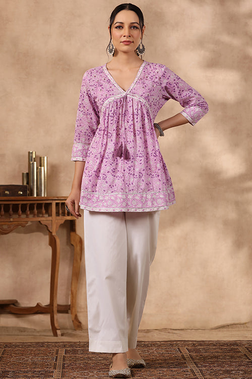 Shuddhi Pink And Purple Top