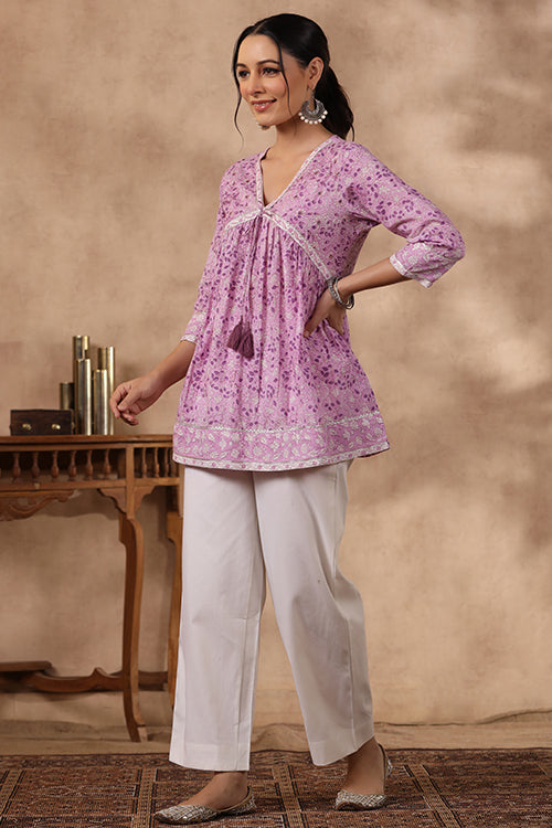 Shuddhi Pink And Purple Top
