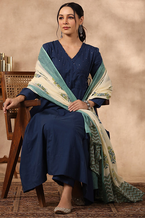 Shuddhi Blue Color 3 Piece Set