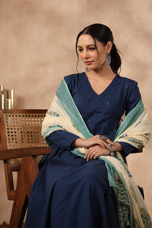 Shuddhi Blue Color 3 Piece Set