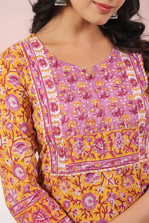 Shuddhi Yellow Kurta And Duppatta Set