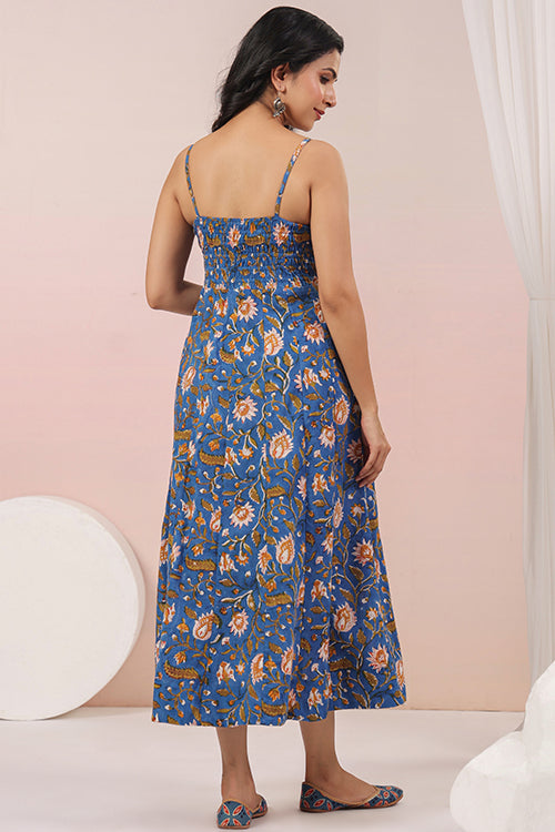Shuddhi Blue Sphagetti Dress