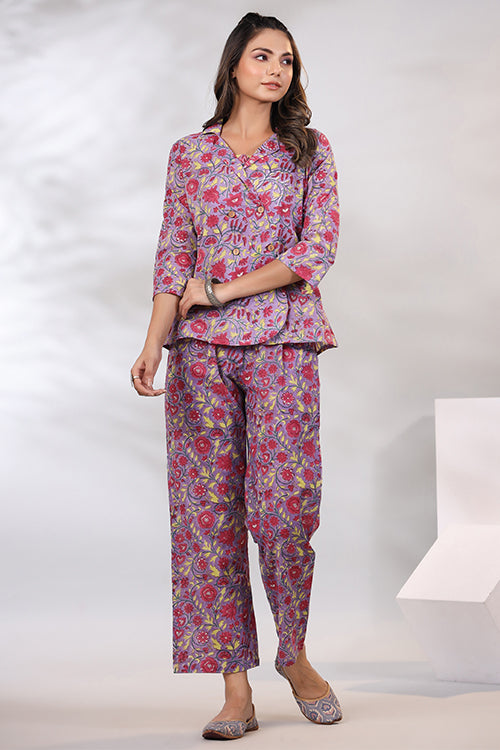 Shuddhi Lavender 3 Piece Co-Ord Set