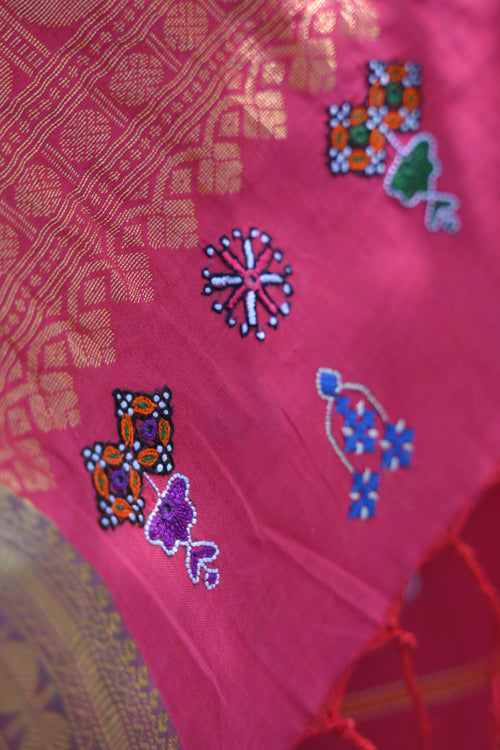 Kanchipuram Cotton Saree With Blouse Piece