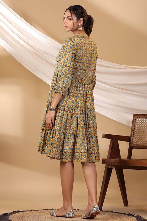 Shuddhi Dandellion Button Down Tier Dress