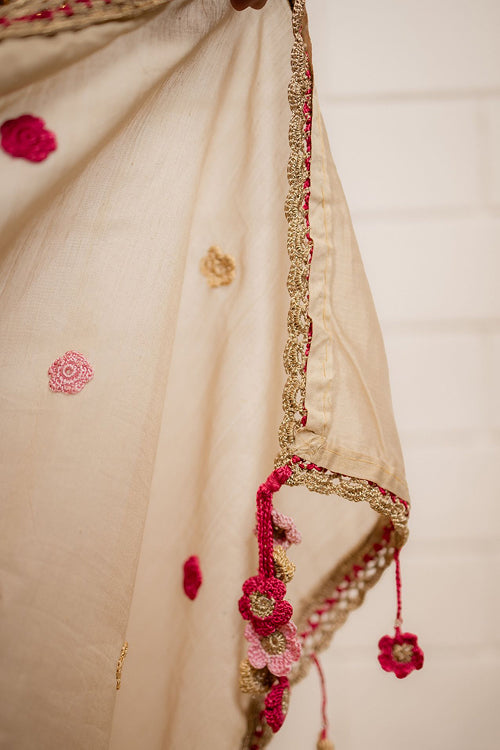 Samoolam Blush & Champagne Lavanya handwoven sarees
