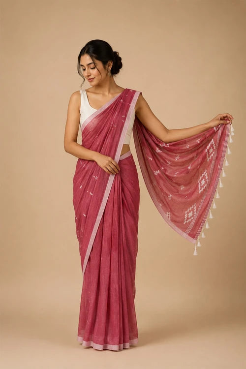 Whe Maku Butty Handloom Lightweight Handwoven Mul Cotton Saree