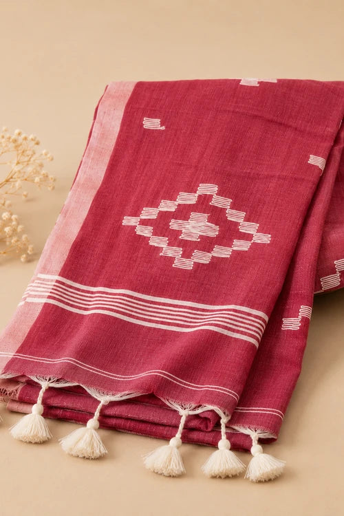 Whe Maku Butty Handloom Lightweight Handwoven Mul Cotton Saree