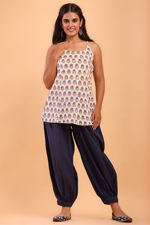 Buy Pink Muslin Printed Leaf Collared Neck Kurta And Afghani Pant Set For  Women by Bairaas Online at Aza Fashions.