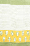 Sooti Syahi "Mandevilla Yellow" Handblock Print Mul Cotton Saree