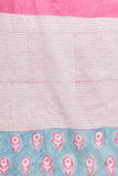 Sooti Syahi "Mandevilla Pink" Handblock Print Mul Cotton Saree