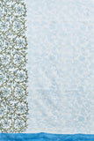Sooti Syahi "Crape Myrtle Blue" Handblock Print Mul Cotton Saree