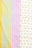 Sooti Syahi "Little Yellow Penguins" Handblock Print Mul Cotton Saree