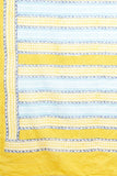 Sooti Syahi "Yellow Penguins" Block Printed Cotton Saree
