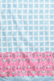 Sooti Syahi "Crab In Pink'' Block Printed Cotton Saree