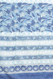 Sooti Syahi "Autumnal Blue'' Block Printed Cotton Saree