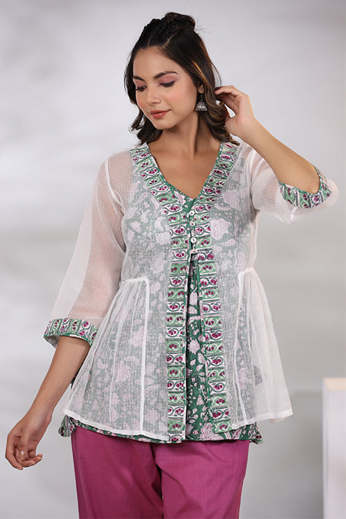 Shuddhi White Kotadoria Double Top