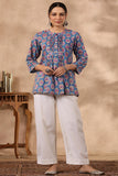 Shuddhi Blue And White Top