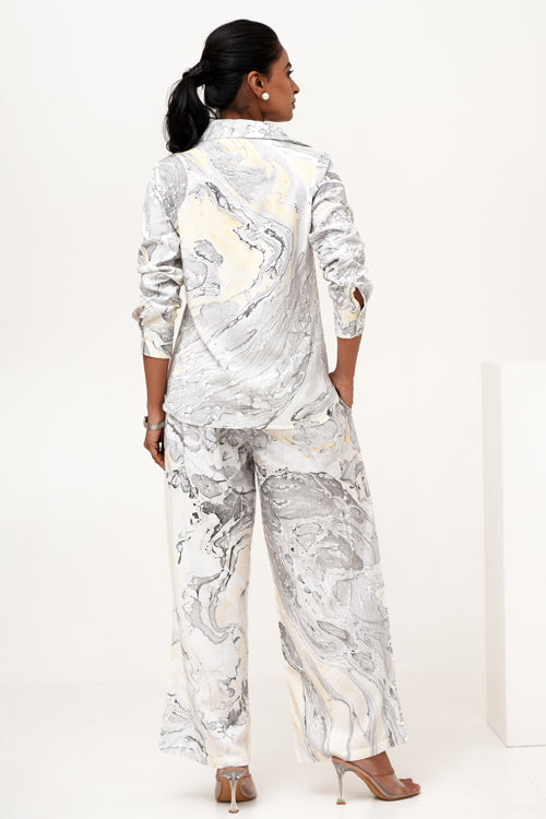 Lunar Marble Hand Marble Printed Co-Ord Set