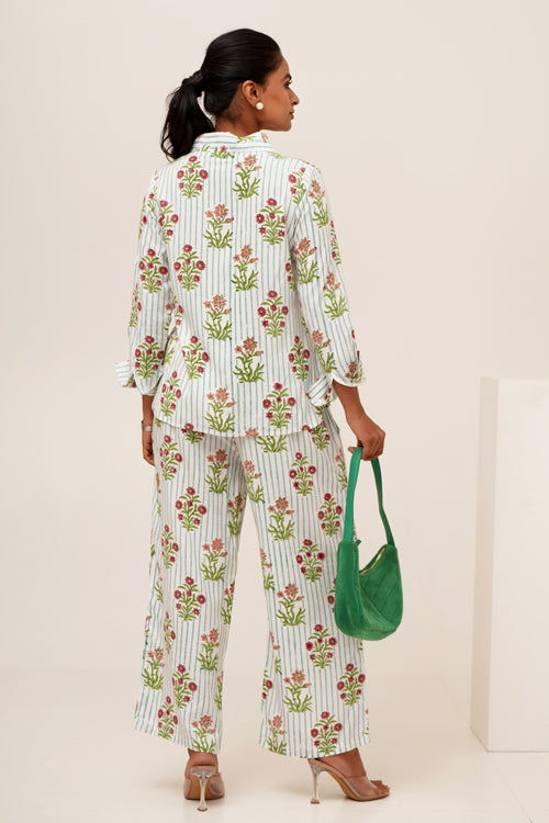 Sooti Syahi Bloom Cascade Hand Block Printed Co-Ord Set