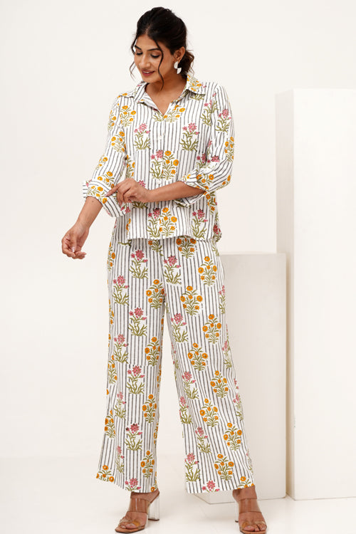 Sooti Syahi Melody Cascade Hand Block Printed Co-Ord Set