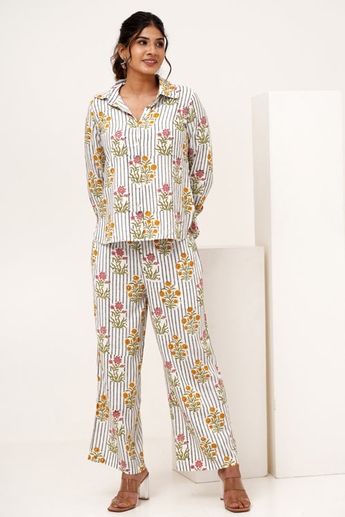 Sooti Syahi Melody Cascade Hand Block Printed Co-Ord Set