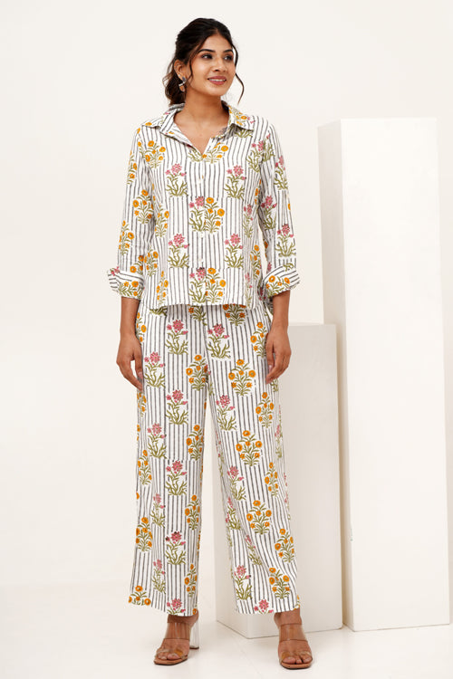 Sooti Syahi Melody Cascade Hand Block Printed Co-Ord Set