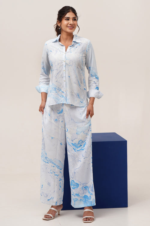 Sooti Syahi Marbled Opulence Hand Marble Printed Co-Ord Set