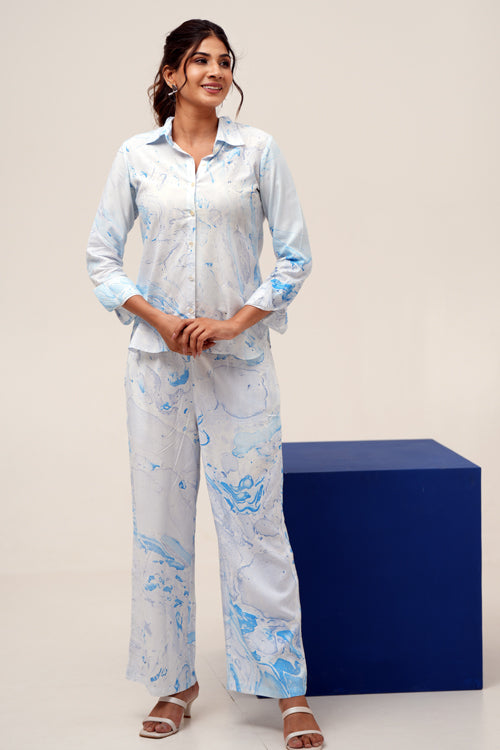 Sooti Syahi Marbled Opulence Hand Marble Printed Co-Ord Set
