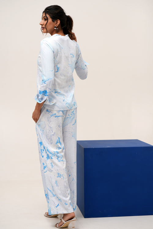 Sooti Syahi Marbled Opulence Hand Marble Printed Co-Ord Set