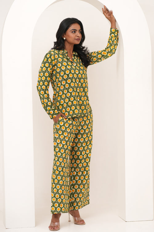 Sooti Syahi Garden Party Hand Block Printed Co-Ord Set