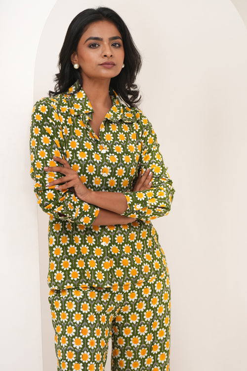 Sooti Syahi Garden Party Hand Block Printed Co-Ord Set
