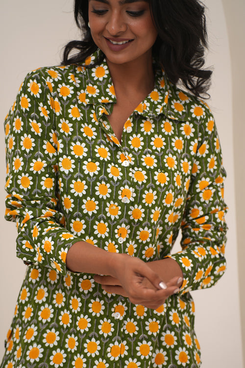 Sooti Syahi Garden Party Hand Block Printed Co-Ord Set
